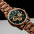 Holzkern Blätterdach Herrenuhr Chronograph Zebrano/Marmor • Japanisches Quarzwerk • Mineralglas, Bild 3
