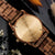 Holzkern Blätterdach Herrenuhr Chronograph Zebrano/Marmor • Japanisches Quarzwerk • Mineralglas, Bild 4