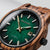 Holzkern Nightbird Herren Armbanduhr Grün • Automatikwerk • Naturholz Zebrano, Bild 3