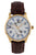 Holzkern Primetime Herrenuhr Goldfarben • Echter Howlith • Schlankes Edelstahlgehäuse
