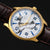Holzkern Primetime Herrenuhr Goldfarben • Echter Howlith • Schlankes Edelstahlgehäuse, Bild 2