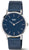 Boccia - Reloj de mujer con esfera azul y brazalete de metal azul