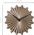 Reloj de pared con diseño de concha, metal dorado, Ø 40 cm