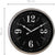 Reloj de pared con esfera negra y marco de metal, con medida de 39 cm
