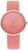 "Reloj de mujer Boccia con esfera rosa, correa rosa y caja redonda plateada"