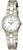 Reloj Boccia para mujer con brazalete de metal plateado, esfera redonda blanca y números 12, 3, 6, 9
