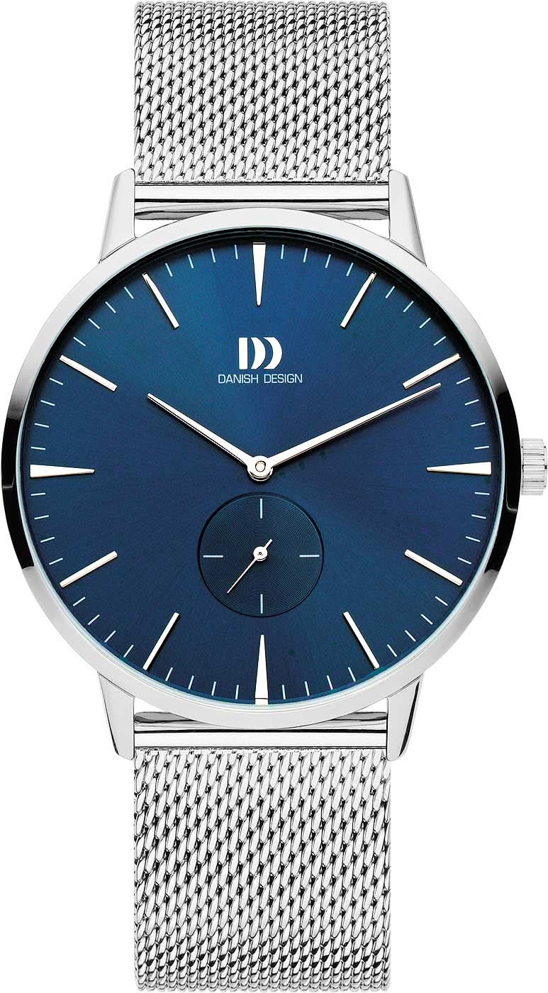 Reloj de hombre Danish Design con esfera azul y correa de malla metálica.