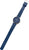 Reloj solar para hombre con esfera azul y correa de cuero azul oscuro, cierre visible