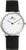 Reloj de pulsera para hombre Danish Design con correa de cuero negra y esfera blanca