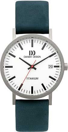 Reloj de hombre con esfera redonda plateada, manecillas negras y correa de cuero verde oscuro