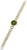 "Reloj de mujer con pulsera de metal bicolor y caja redonda, esfera verde"