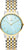 Reloj danés para mujer con esfera azul claro y cadena de pulsera de metal bicolor, oro/plata