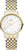 "Reloj de mujer Danish Design con esfera blanca, detalles dorados y correa de acero inoxidable."
