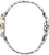Pulsera de mujer con brazalete de metal plateado y bisel parcialmente chapado en oro