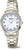 Boccia - Reloj de mujer con correa de metal plateado, esfera blanca y visualización de fecha