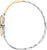 Pulsera bicolor para mujer con eslabones plateados y elemento dorado en la caja