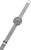 Reloj de mujer con correa de malla fina de acero inoxidable y esfera redonda gris
