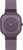 "Reloj de mujer con esfera oscura y correa de silicona morada, caja redonda"