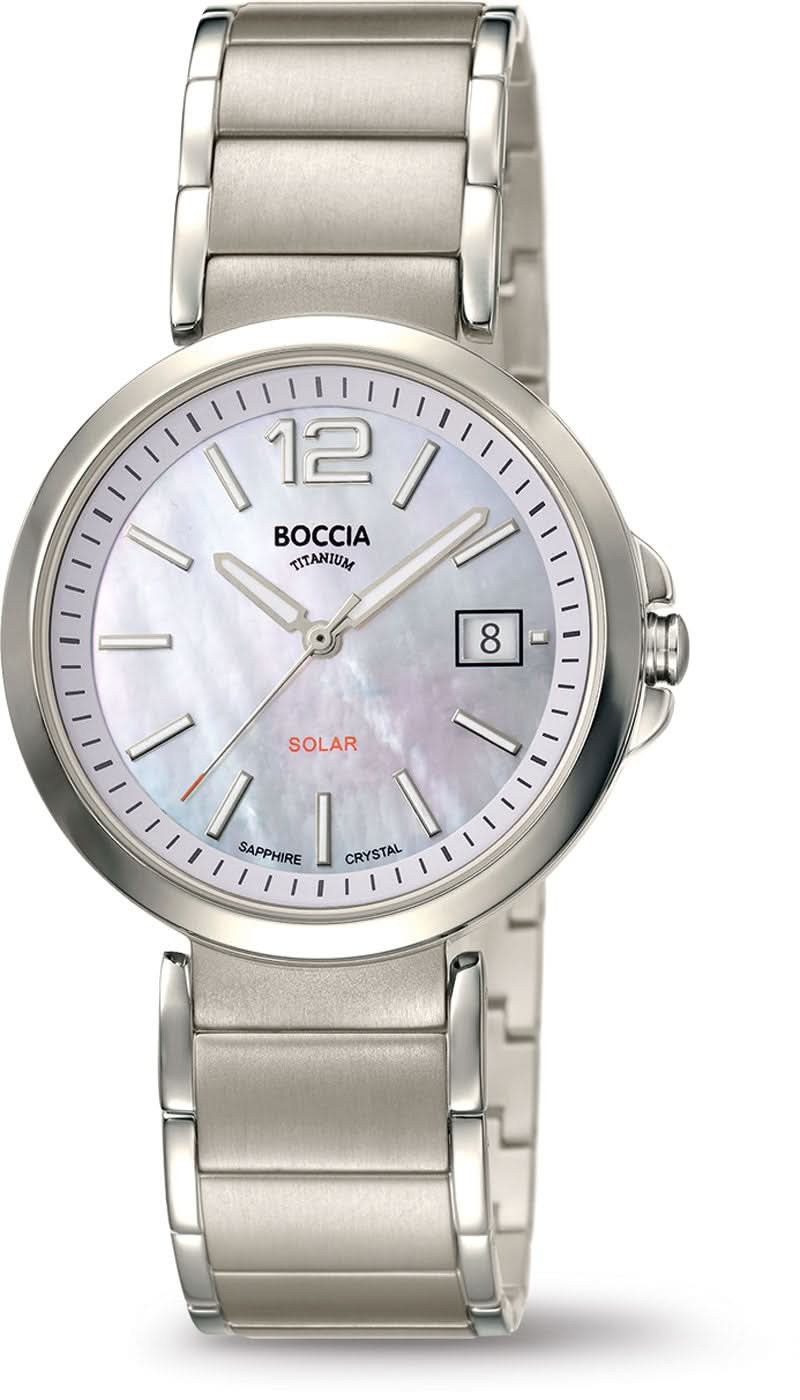 Reloj de mujer con pulsera de metal plateado, esfera redonda