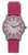 Reloj analógico Boccia con correa de silicona rosa y esfera rosa