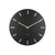 Reloj de pared Karlsson, reloj de pared de metal negro con manecillas y marcas de hora doradas