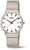 "Reloj de mujer con pulsera de titanio puro plateado, esfera redonda con ventana de fecha"