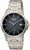 Reloj Boccia para hombre con correa de metal plateado y esfera negra, ventana de fecha