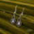 Pendientes Daydreamer con piedra, colgante de gota plateado con piedra oscura