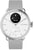Withings Hybrid Smartwatch con correa de silicona gris y esfera blanca, indicador de temperatura