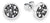 s.Oliver Jewelry Pendientes 9239467, redondos, plateados con piedras negras y transparentes brillantes