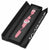 Swatch reloj de mujer en caja de presentación negra abierta con correa rosa.