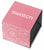 Caja de reloj Swatch con tapa rosa y logo blanco de Swatch