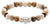 Pulsera de perlas con piedras naturales y cierre de plata, cuentas redondas