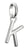 Colgante Charm Thomas Sabo Letra K, plateado, con anilla
