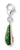 Colgante Charm Thomas Sabo de plata con motivo de aguacate, verde, con piedra roja