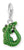 Colgante Charm Thomas Sabo Cocodrilo: ojal plateado, cocodrilo de esmalte verde