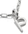 Charm Thomas Sabo de plata: letra P con anilla de unión
