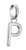 Colgante Charm Thomas Sabo de plata: letra P con anilla grande
