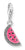 Colgante Charm Thomas Sabo sandía: rodaja rosa en montura plateada