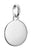 Colgante de charm de plata con forma de moneda redonda y ojal