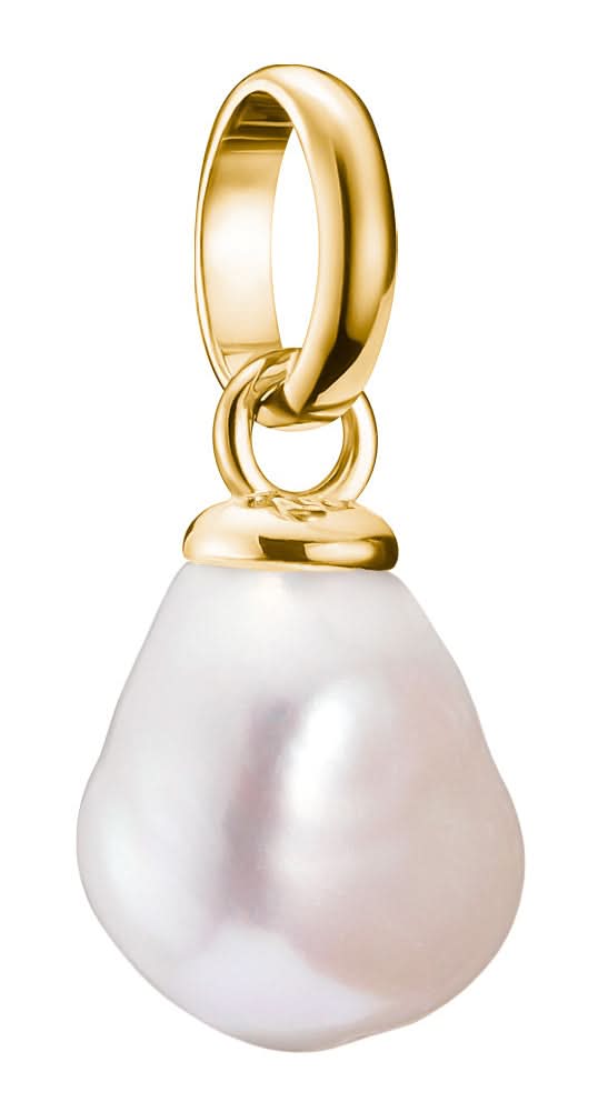Colgante Charm Thomas Sabo, bañado en oro con perla blanca brillante