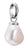 Colgante de charm de plata con perla de agua dulce cultivada y ojal