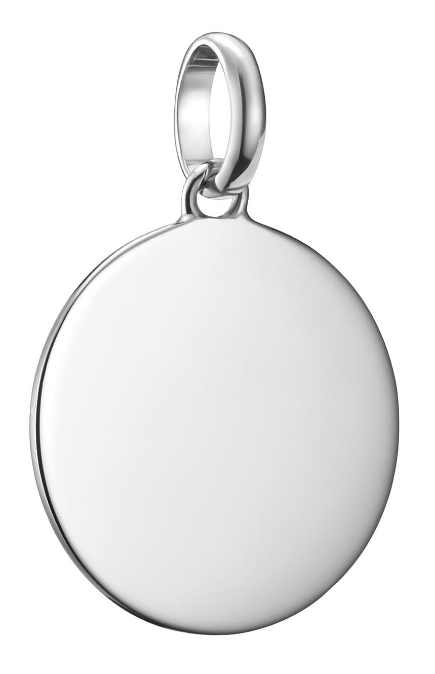 Colgante de moneda Thomas Sabo, charm redondo grande de plata con ojal