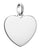 Charm colgante en forma de corazón de metal plateado con ojal