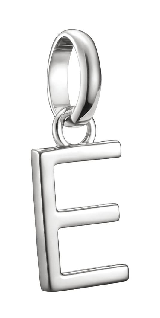 Colgante Charm Letra E de plata