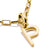 Colgante Charm Letra P con enganche de eslabón, chapado en oro