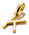 Colgante Charm K, chapado en oro, con ojal arriba, ligeramente lateral