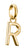 Colgante Charm Thomas Sabo bañado en oro, letra R con ojal