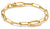 Pulsera con charm en tono dorado con eslabones de clip y cierre Connect.
