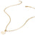 Cadena de clip chapada en oro con placa colgante, aprox. 70 cm
